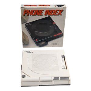 COOL VTG 1989 Sony Walkman Style Pop-up Phone Index Address Book White NOS NIB